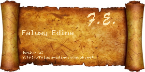 Falusy Edina névjegykártya